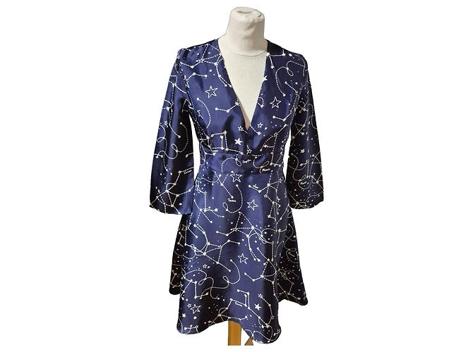 Abito Sandro con stampa di stelle Blu scuro