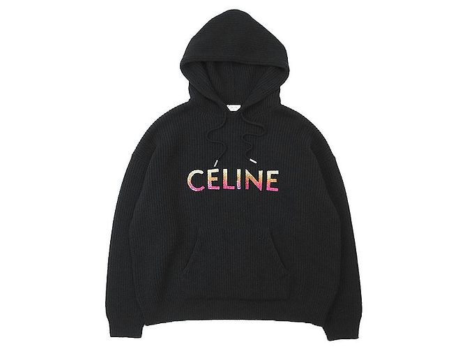 Céline Celine PARIS Moletom de lã Preto