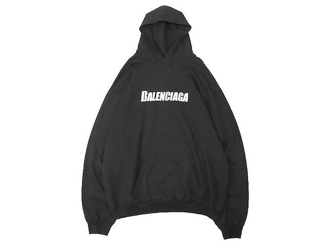 Everyday Moletom de algodão com estampa do logo Balenciaga Preto