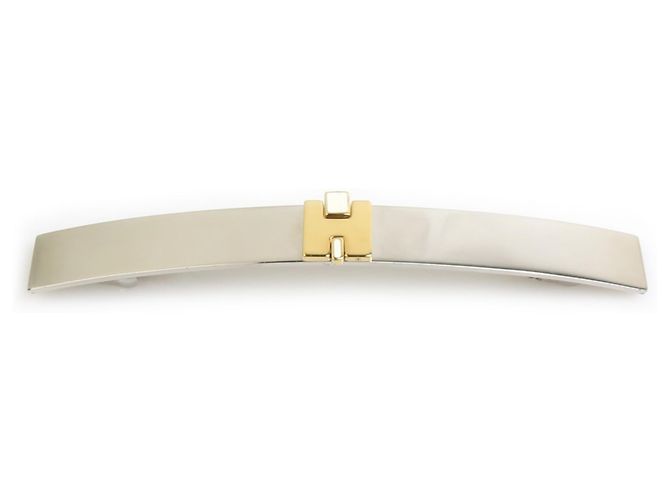 Grampo Hermès em ouro, prata e off-white Dourado Fora de branco
