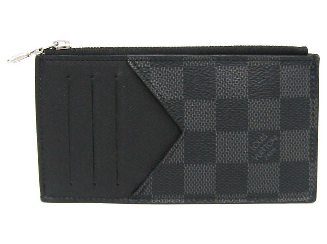 Porta tarjetas de monedas Damier Graphite Louis Vuitton Damier ebene