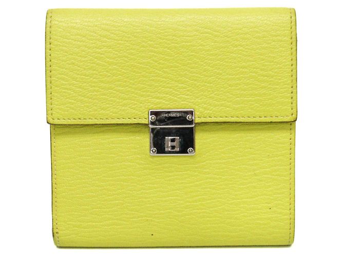 Hermès Hermes Click 12 Tri-fold Wallet Yellow