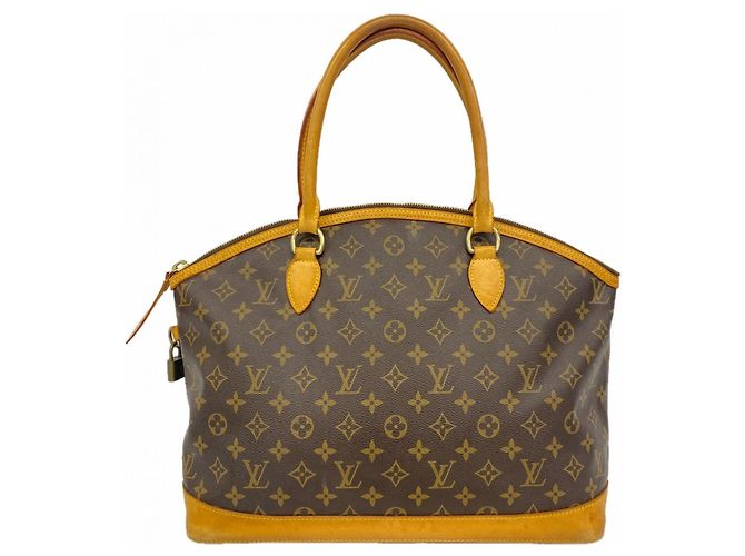 Louis Vuitton Monogram Lockit Horizontale Tote Tasche Braun