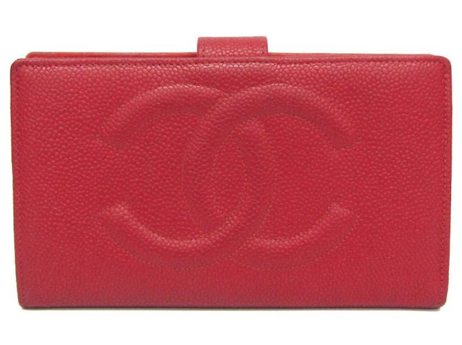 Portafoglio lungo da donna Chanel Coco Mark Rosso