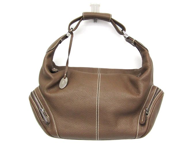Bolsa de couro marrom a tiracolo Tod's