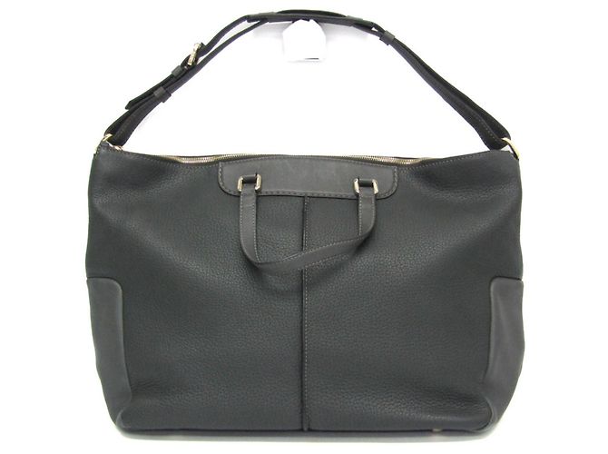 Tod's 2-Wege-Lederhandtasche in Dunkelgrau Anthrazitgrau