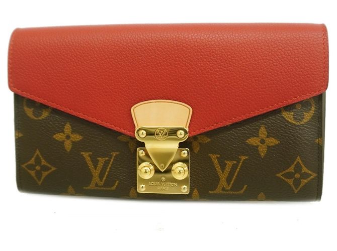 Cartera Larga Pallas Monogram Louis Vuitton Castaño