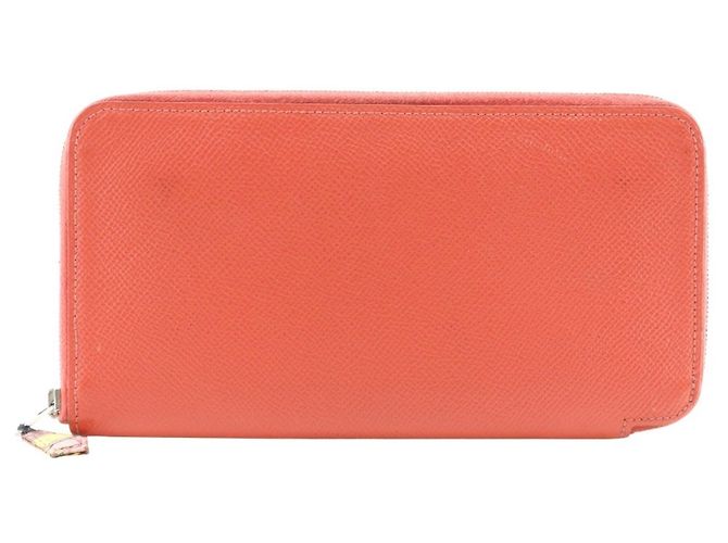 Cartera larga de seda Azap de Hermès Rosa 
