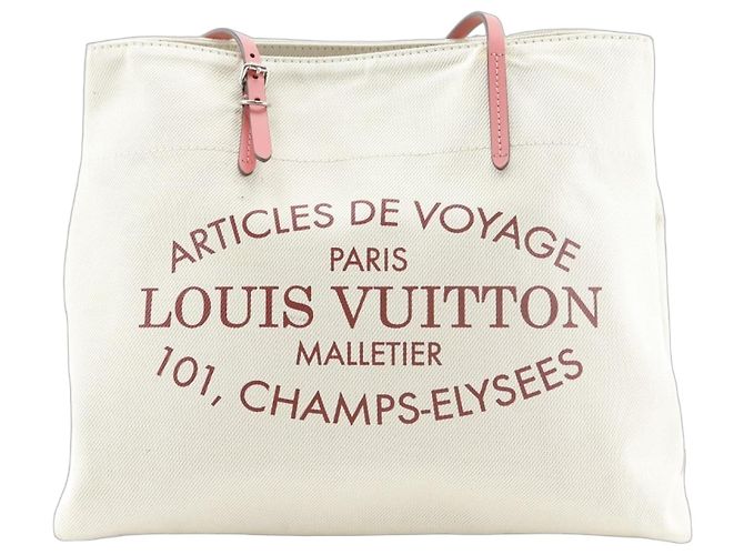 Borsa Tote Hippo MM Louis Vuitton Rosa Bianco Crudo Corallo