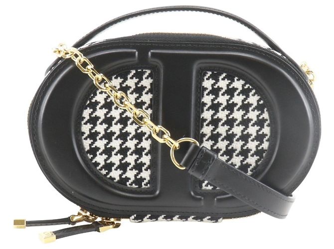 Borsa a Spalla Christian Dior Nero Bianco
