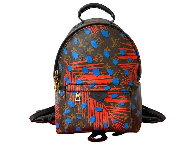Louis Vuitton Palm Springs Monogram Jungle Dot Rucksack Braun