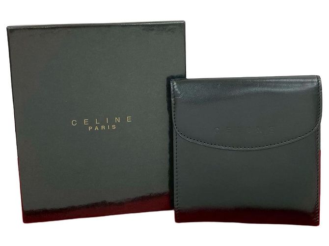 Céline Portafoglio Celine Macadam Brason Leather Marrone Nero