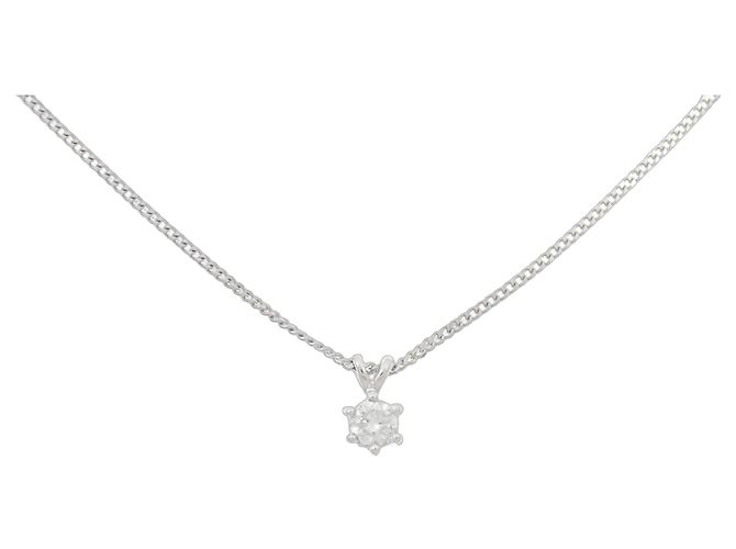 Autre Marque Collar de platino PT850 y diamantes Plata