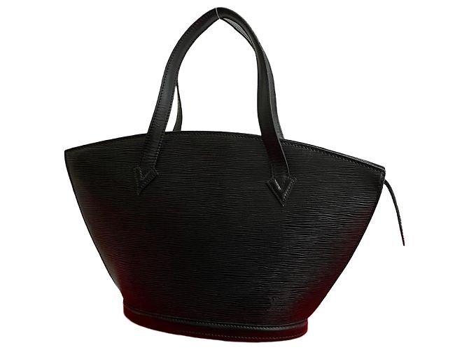 Bolsa de mão Louis Vuitton Saint Jacques em couro Epi Preto