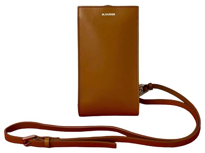 Borsa a tracolla in pelle Jil Sander Marrone