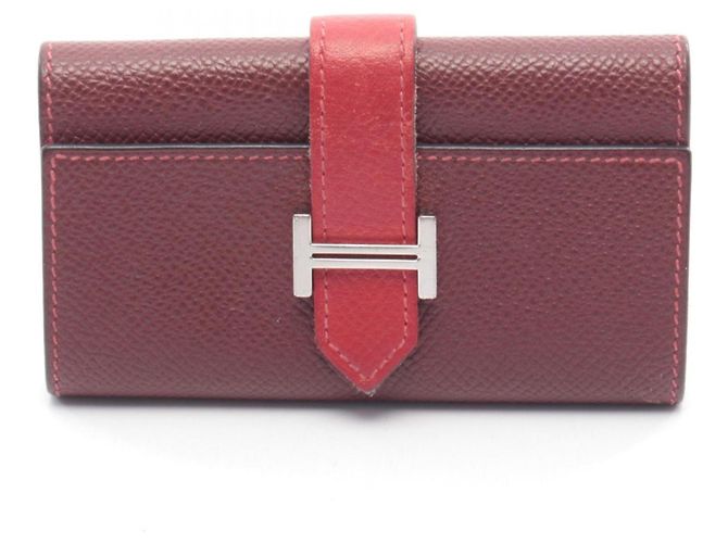 Estuche para llaves Bearn de Hermès en Burdeos Roja