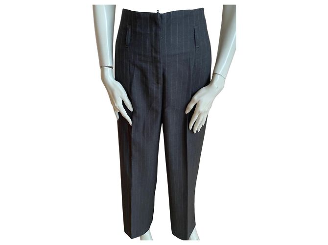 Gerard Darel Gérard Darel Striped Tailored Pants ✨ Black Dark grey