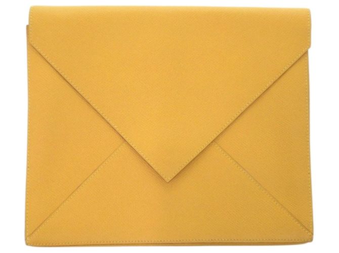 Sac à main Courchevel jaune Hermès