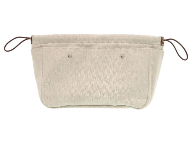 Borsa Hermès Fourby 25 all'interno della borsa Marrone Beige