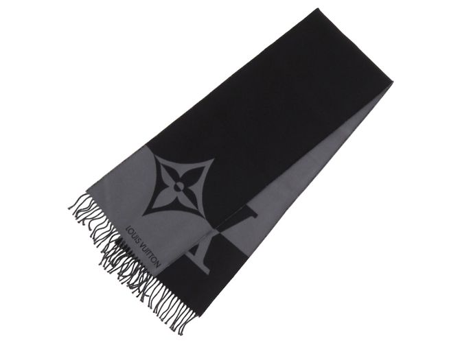 Écharpe Graphique Double Louis Vuitton Marron Noir