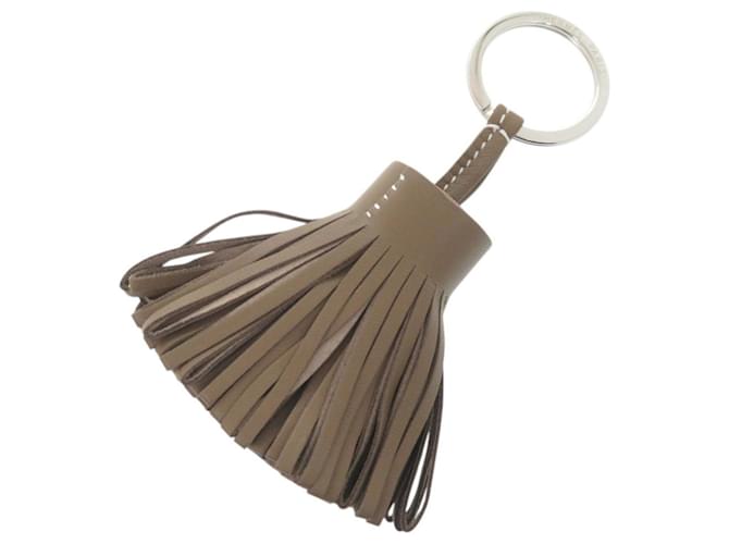 Hermès Agneau Milo Schlüsselanhänger in Etoupe Grau Taupe 