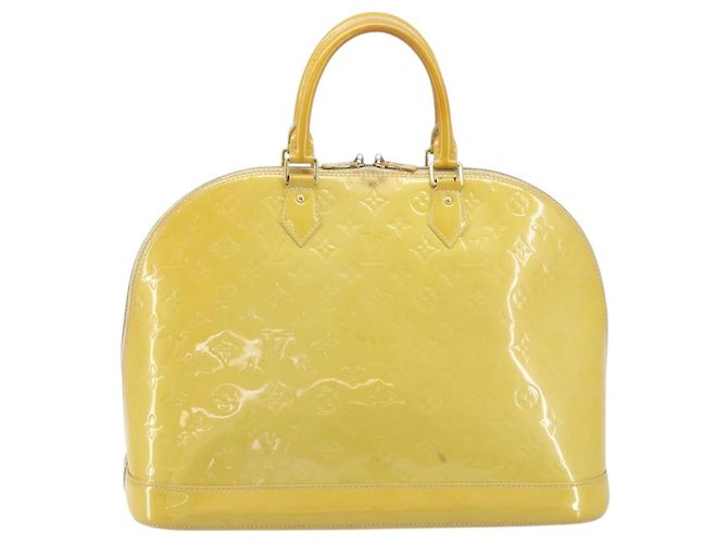 Louis Vuitton Alma Monogram Vernis GM Amarillo
