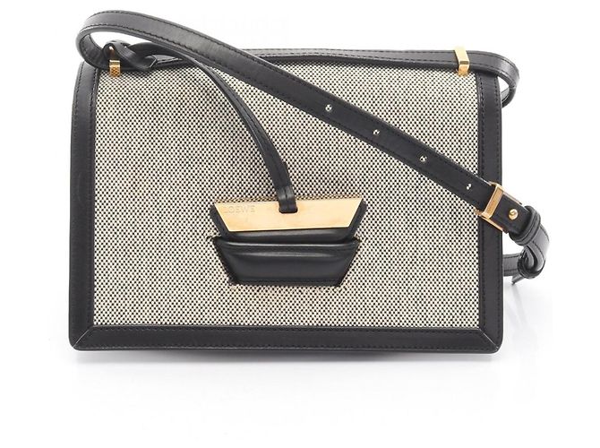 Borsa a Spalla Loewe Barcelona Nero Crudo