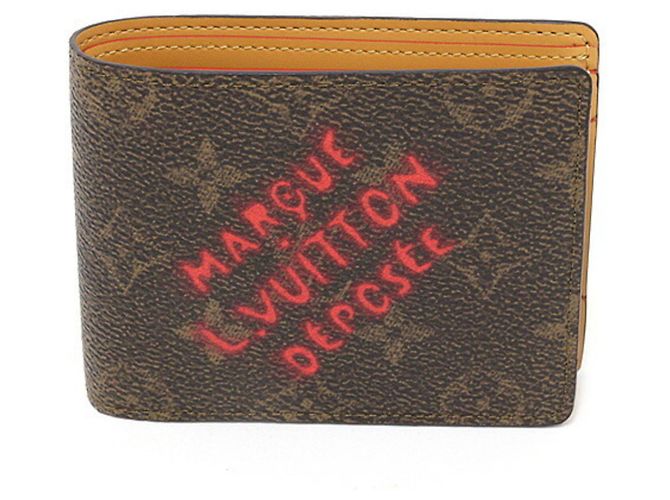 Cartera Bi-fold Monogram Multiple Louis Vuitton Castaño Monograma