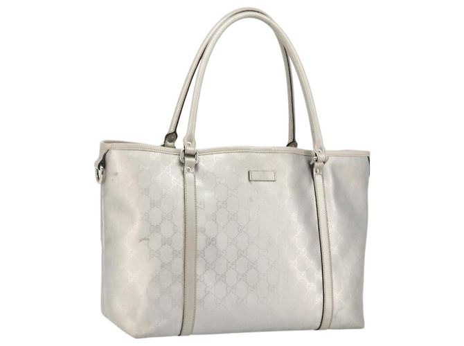 Borsa tote GG Implementation Gucci Argento 197953 Auth ka2232