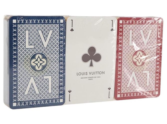 LOUIS VUITTON Monogram Playing Cards Blue Red yellow LV Auth 171177SAM