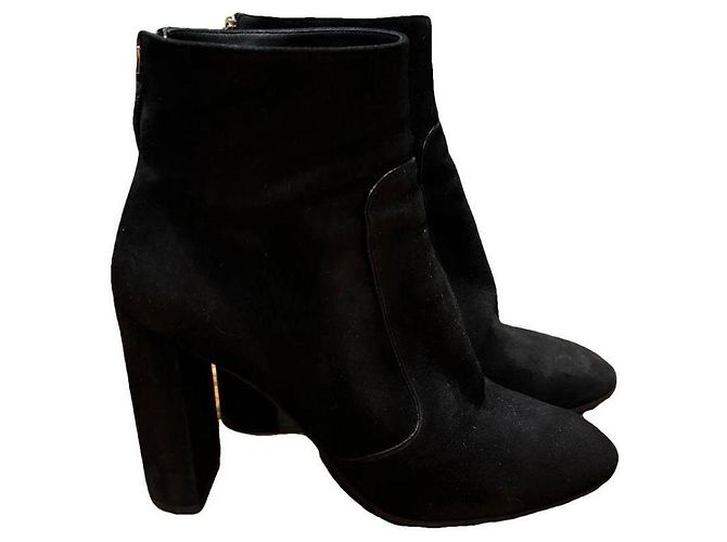 Bottines en daim noir Louis Vuitton 39,5