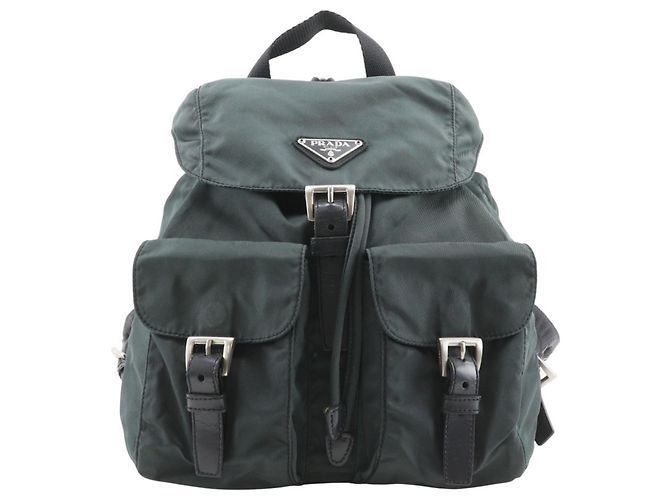 Prada Green Nylon Backpack