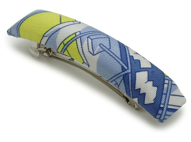 Hermès Clipe de cabelo HERMES Eclipse PM Branco Azul Amarelo 