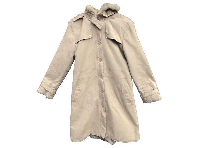 Abrigo Bel Air de algodón beige