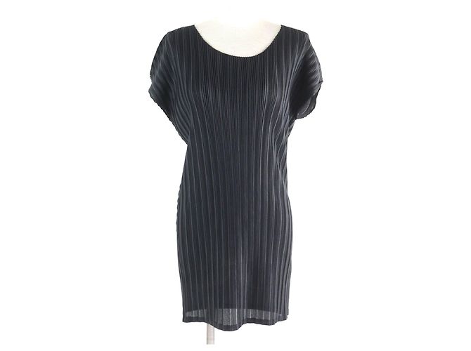 Issey Miyake Polyester-Tunika PP11-FT324 PLEATS PLEASE Schwarz