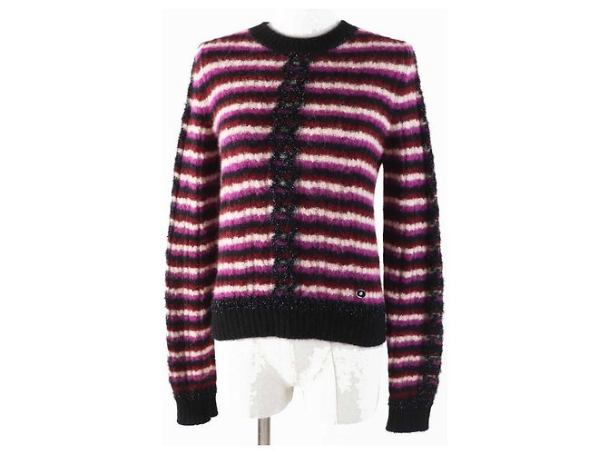 Timeless Chanel COCO Marke Kettenrandmuster Alpaka Polyamid Strickwaren Mehrfarben