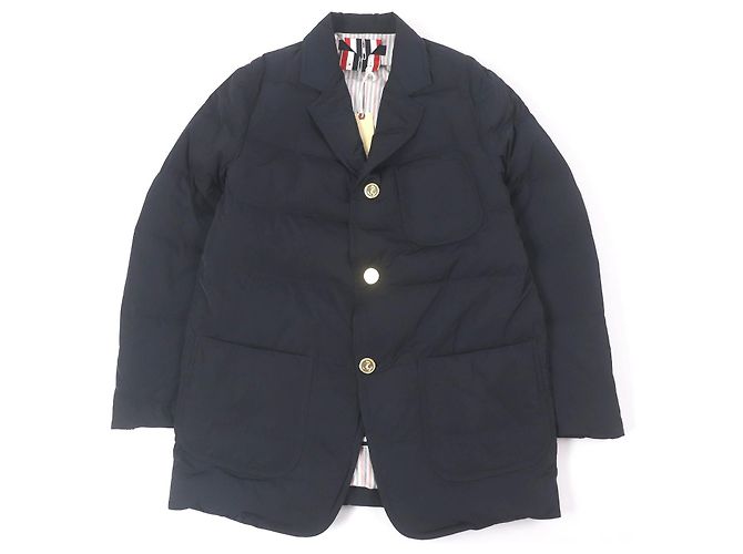 Veste en duvet en polyester Thom Browne MJD085X Bleu Bleu Marine