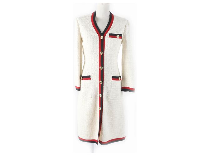 Gucci 551562 Macacão de Algodão e Rayon Branco Fora de branco
