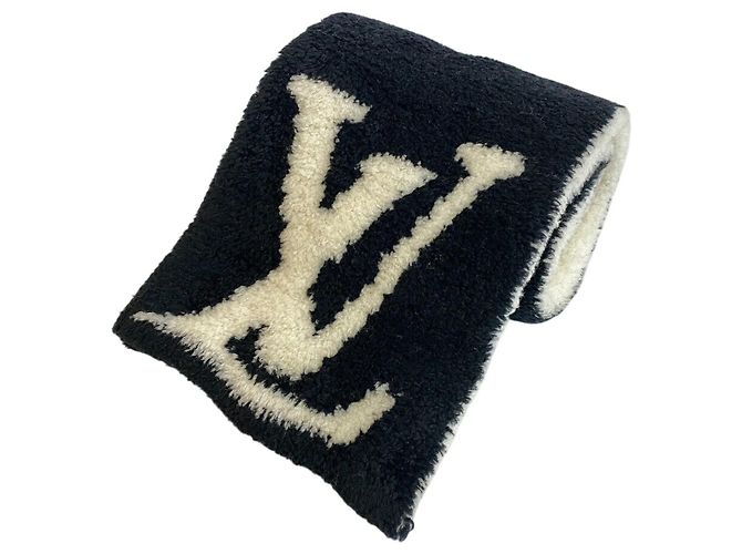 Sciarpa Comfy LV di Louis Vuitton Nero Bianco