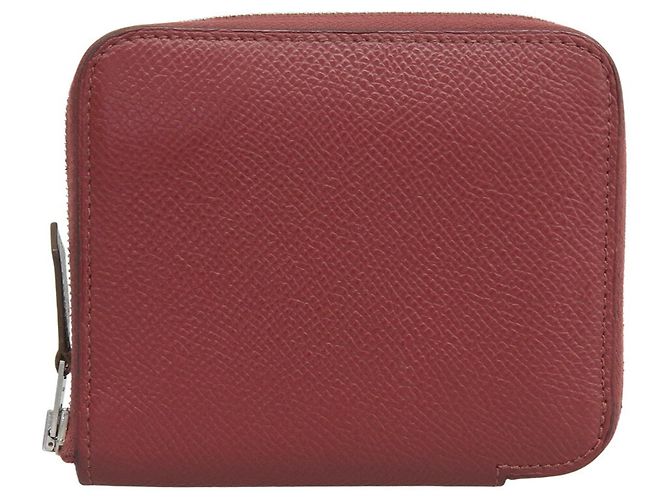 Hermès Hermes Azap Silkin Compact Coin Case in Red