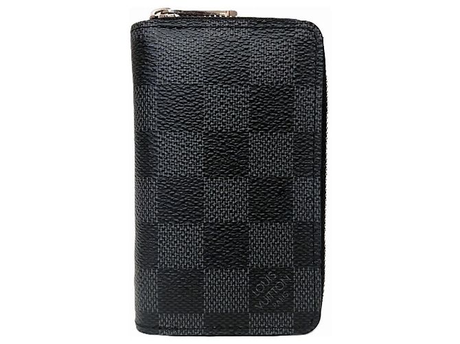 Louis Vuitton Damier Graphite Zippy Coin Purse Black