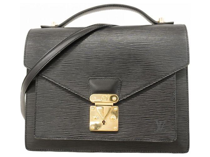 Borsa Louis Vuitton Epi Monceau 28 M52122 Nero