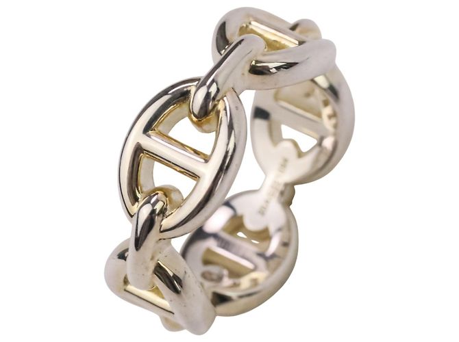 Ring Anello Chaine d'Ancre Hermès Argento 