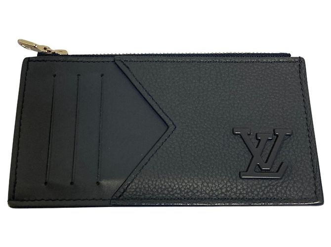 Louis Vuitton Aerogram Fragment Case Compact Wallet Navy blue