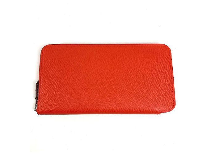 Hermès HERMES Azap Long Silk-in Wallet Orange