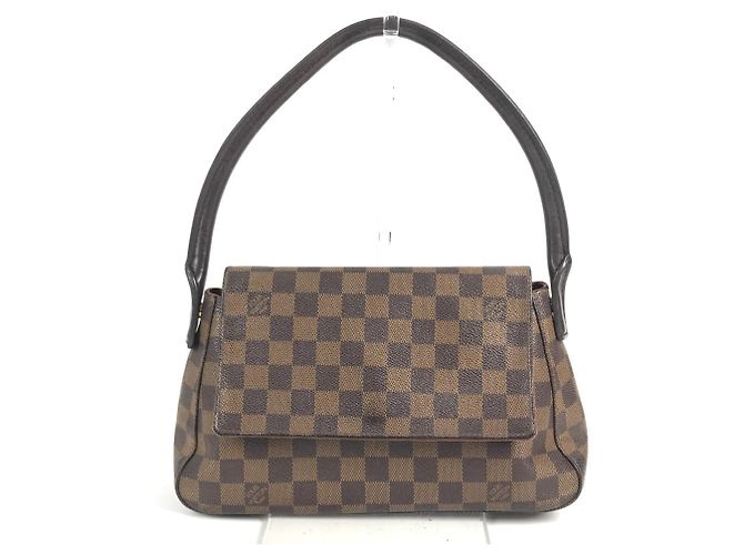 Borsa Mini Looping Damier Louis Vuitton Marrone Damier ebene