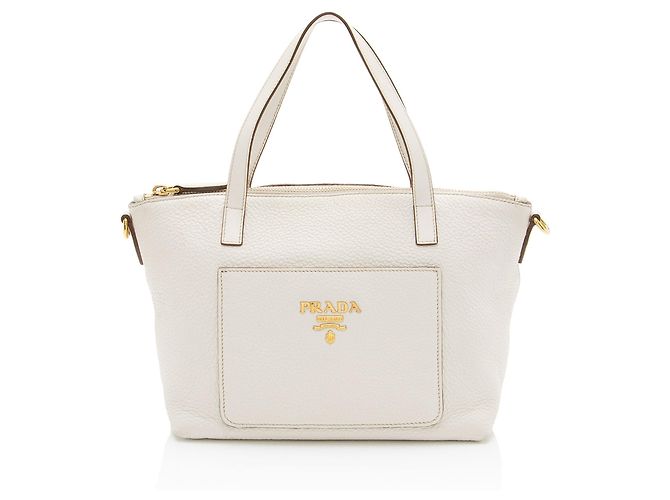 Mini tote Prada Vitello Diano com bolso Branco