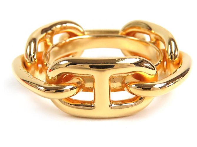 Ring Anello per sciarpa Hermès Lukade Chne Dunkel D'oro