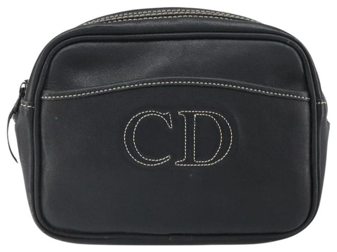 Borsa a tracolla Christian Dior CD in pelle Blu navy