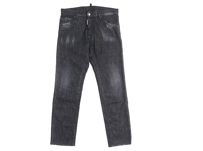 Autre Marque JEANS COOL GUY DSQUARED2 Calças de denim de algodão e elastano Preto